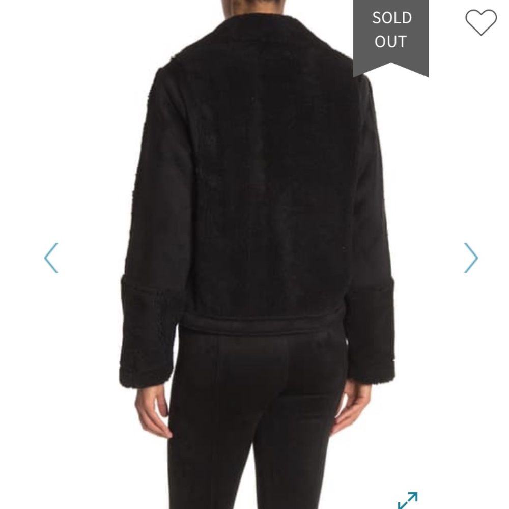 NWT Luxury Winter Minimalist Catherine Malandrino Faux Shearling  Jacket - Picture 2 of 16